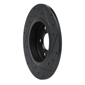 Mercedes-Benz A220 Brake Rotor (1) - Rear Left - R1 Concepts - Drilled & Slotted - Black - `19-`26
